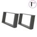 VidaXL Salontafelpoten 2 st u-vormig 60x(30-31) cm staal antraciet