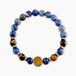 Jourdan Bracelet Archimedes Acier Argenté Oeil De Tigre Sodalite