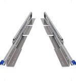 BRASOM Set 250kg ladegeleiders 2000mm + lage vloerbeugels + haakse lademontage 80 inch met vergrendeling en volledig uitschuifbaar - Lange zware laderails vergrendelbaar 200 cm 80"