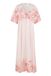 b.young BYFLORETTA LONG DRESS Dames Maxi jurken L/XL Polyester Gebloemd V-hals Korte mouw PINK BEES AND FLOWERS