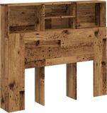 vidaXL Hoofdbordkast oud hout 120x19x103,5 cm
