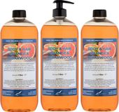 Claudius Cosmetics B.V. Body & Hair Sweet Orange & Cedarwood 1 liter - set van 3 stuks - met gratis pomp - 2 in 1 voor lichaam en haar.