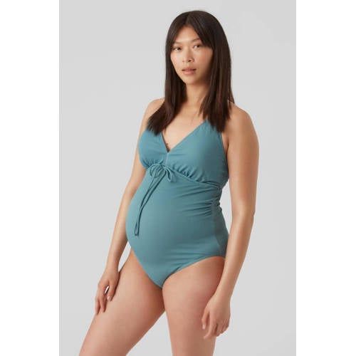 MAMALICIOUS MLLORA Zwangerschapsbadpak - Blauwgrijs