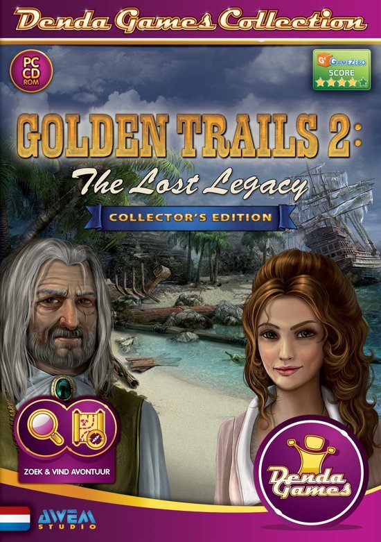 Denda Games Golden Trails 2: The Lost Legacy - Collector s Edition - Windows Reis terug naar de 18e eeuw en ontrafel de geheimen van vervlogen dagen in dit prachtige Zoek & Vind Avontuur
