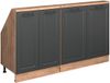 Vicco Rion Kastenset voor schuine wand – Set van 2 Antraciet Landhuis/Goud Kraft Eik