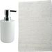 MSV tapis de bain - Napoli - 45 x 70 cm - avec pompe à savon assortie - blanc