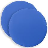 vidaXL - Kussensloop - 2 stuks - HEERLEN - Koninklijk Blauw - Ø 60 cm - Polyester