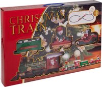 Merkloos / Sans marque Kersttrein - Kersttrein - 39-delig - met muziek en verlichting - 698 cm - kerstboom trein - kerstdecoratie - kerstversiering