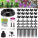 Irrigatiesysteem tuin - 15 m - 4/6 mm slang - 360 graden - Noir