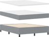 vidaXL Boxspring bed met hoofdeinde Lichtgrijs 140 x 200 cm Stof