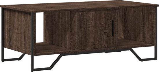vidaXL Salontafel 100x51x40 cm bewerkt hout bruin eikenkleur