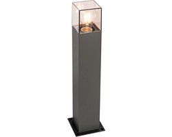 QAZQA Denmark - Staande Buitenlamp - 1 lichts - H 50 cm - Donkergrijs