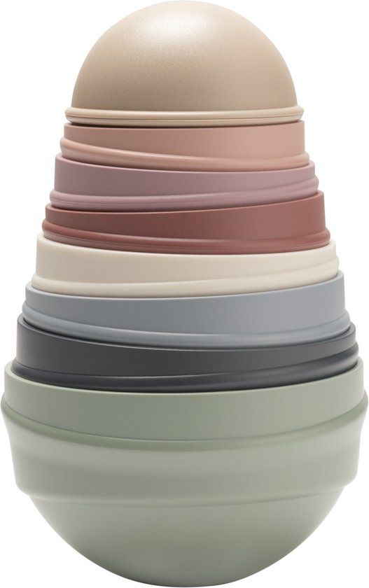 BIBS Wobble Tower Stapeltoren - Pastel Rainbow - 8 delig - Kunststof