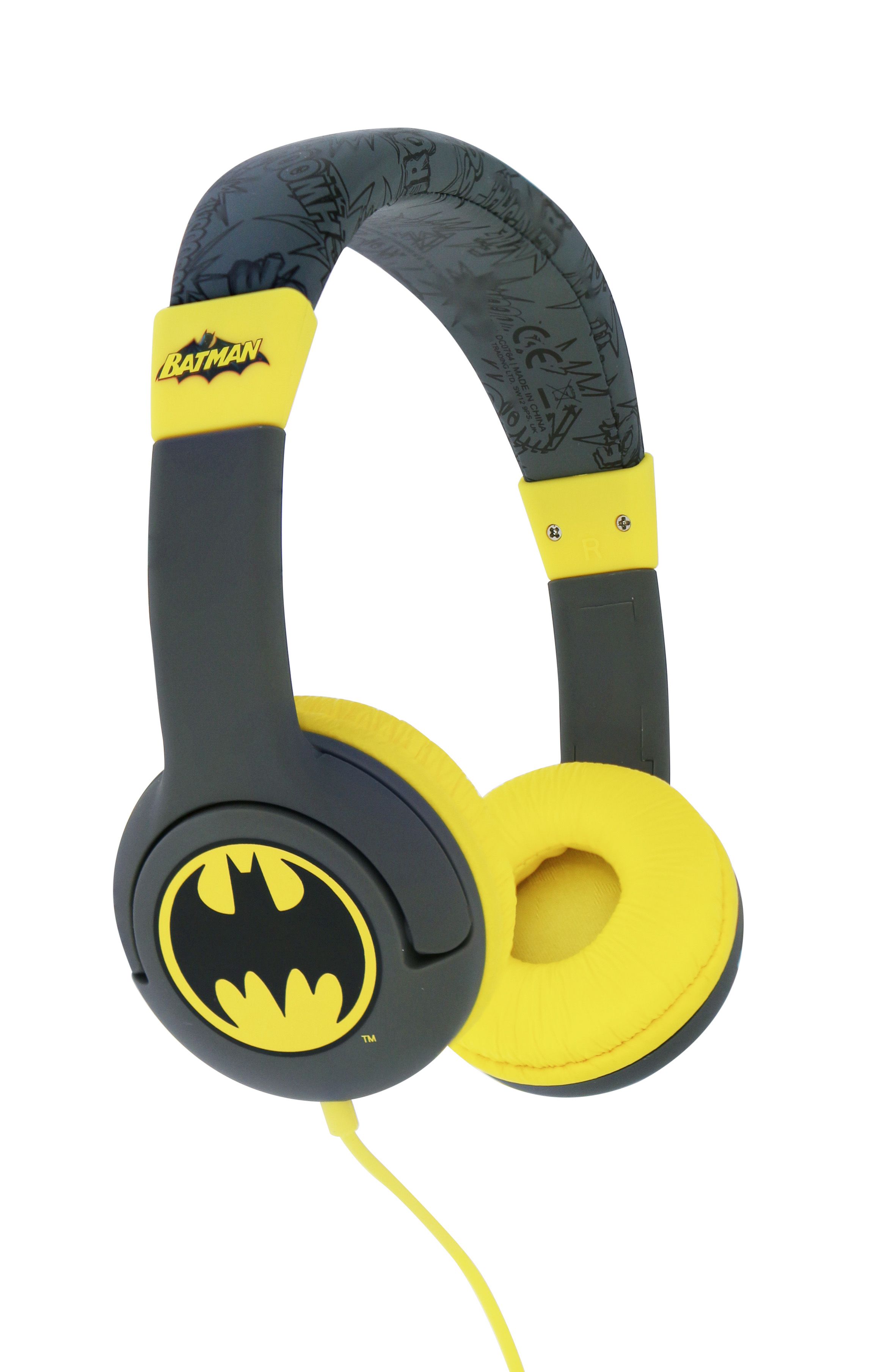 Batman DC Comics Bat signal - Hoofdtelefoon - Zwart/Geel