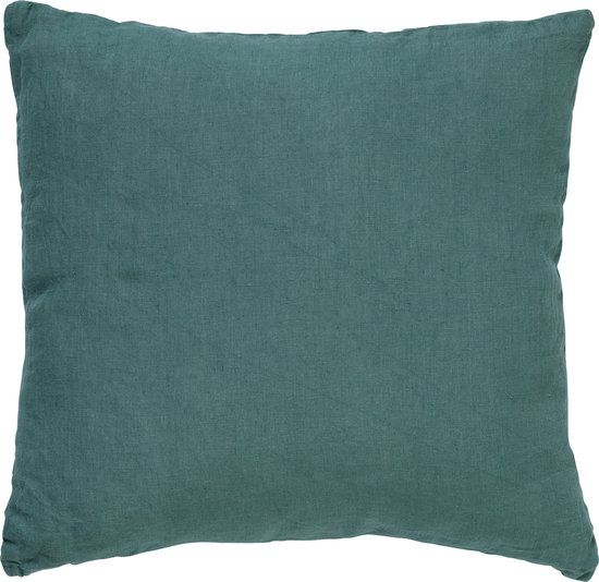 Dutch Decor Sierkussen Linn 45x45 cm Sagebrush Green - Groen - Linnen