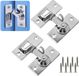 Allecto Plus - 2 pièces de serrures de porte d'angle en acier inoxydable, verrouillables, 90 degrés, avec loquet pour portes en bois, métalliques et coulissantes