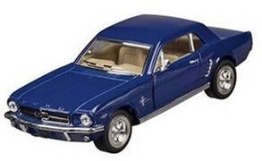 Goki Modelauto Ford Mustang 1964 blauw 13 cm - speelgoed auto schaalmodel