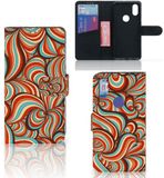 B2Ctelecom Xiaomi Mi Mix 2s Hoesje Retro Book Case Kunstleer TPU Abstract Design