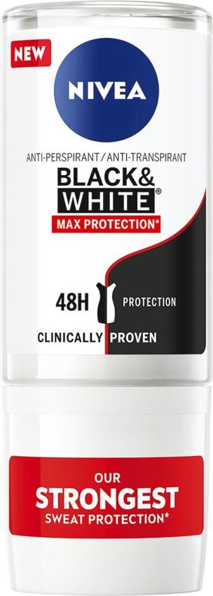 Nivea Max Protection Roll-On Black & White 50 ml