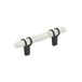 Amerock Carrione 3 inch (76mm) Center-to-Center Marble White/Black Bronze Cabinet Pull, BP36639MWBBR