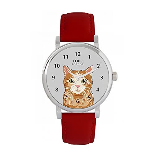 Toff London Ginger Tabby Cat-horloge