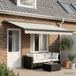 Maison Exclusive - Parasol électrique, 4 x 3 mètre, rayé gris clair et blanc