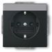 Busch-Jaeger ABB Busch-Jaeger 20 EUN-885 BUS TEKSTWCD RA CPL INB F-MATZ Wandcontactdoos Zwart