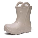 Ladeheid Kinder Regenlaarzen - Rubber - EVA - Waterdicht - Antislip - Lichtbeige - Maat 32/33