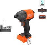 BLACK+DECKER 18V Brushless Slagschroevendraaier met bits (zonder accu en lader) - BLIM78N-XJ