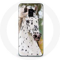 Maniacase Etui voor Samsung Galaxy A8 Plus Appaloosa wit paard