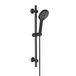 Görbach Douchestang Doucheset Zwart 70 cm RVS INOX Wandmontage Douchekolom met Verstelbare Bevestigingsbeugels, Met 3 Straal Handdouche Zonder Kraan (HBD12MB)