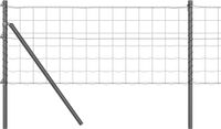 vidaXL Euro-hek met grondbevestiging 10 x 0,6 m PVC-coated staal grijs