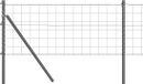 vidaXL Euro-hek met grondbevestiging 10 x 0,6 m PVC-coated staal grijs
