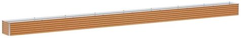 vidaXL Verhoogde plantenbak Lichtbruin Staal Rechthoek Staande plantenbak 775 x 50 x 36 cm