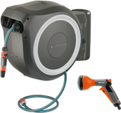 Gardena Wandslangenbox 35 RollUp XL Wit + Gardena Classic Multifunctionele Broes