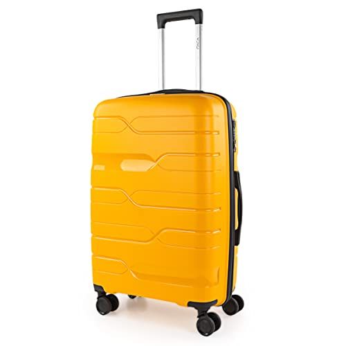 Middelgrote ITACA Middelgrote Koffer. Suitcase - Medium Trolley Reiskoffer van ITACA. Lichtge