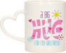 Bellatio Decorations Cadeau koffie/thee mok voor vriendin - hartjes oor - big hug - 300 ml - verjaardag
