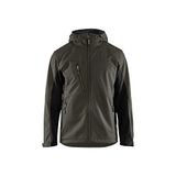Blaklader Softshell jack met capuchon 4753-2516 - Groen/Zwart - L
