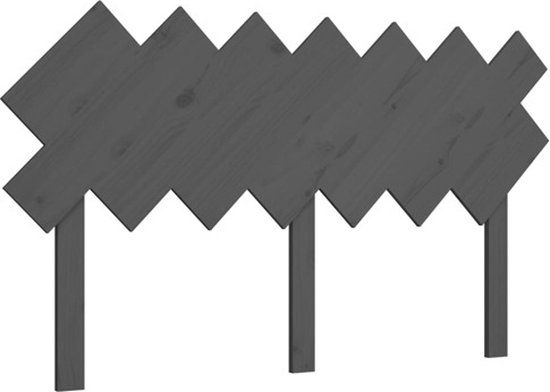 vidaXL Hoofdbord - Massief Grenenhout - Grijs - 151,5x3x81 cm