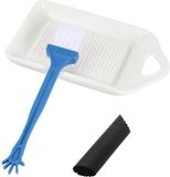 Culinavog keramische rasp, handgemaakte keramische knoflook-gemberrasp, kleine porseleinen gemberrasp voor het hele gezin, porseleinen maalplaat voor knoflook, gember, kurkuma (wit, 11 × 6,8 × 2 cm)