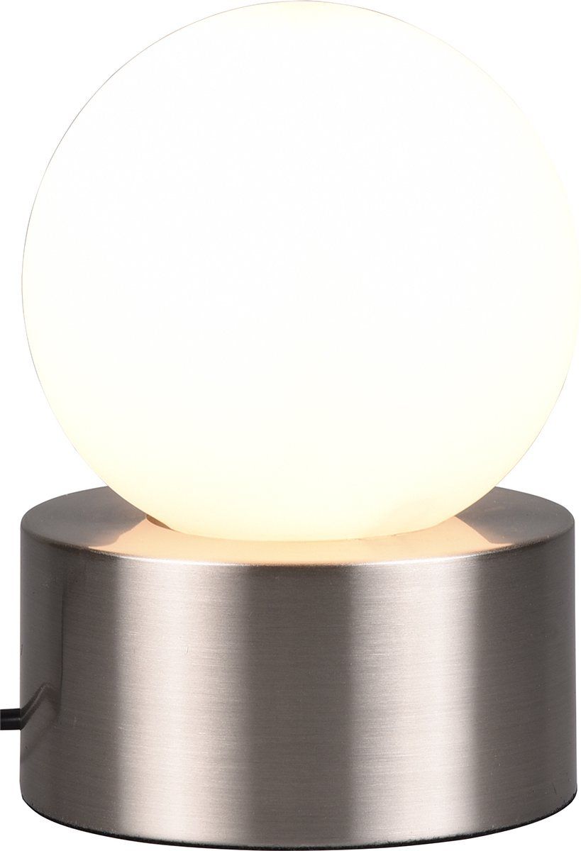 BES LED Trion Celda Tafellamp - E14 - Rond - Ø12cm - Mat Nikkel