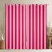 Omgoods - Rideaux roses et rouges pour enfants - Rayures abstraites avec occultation