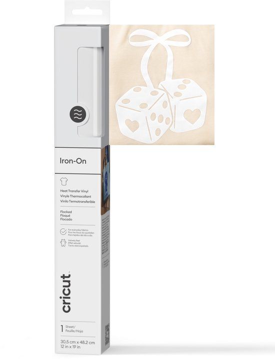 Cricut™ Flock Iron-On Wit – 30,5 x 48,3 cm