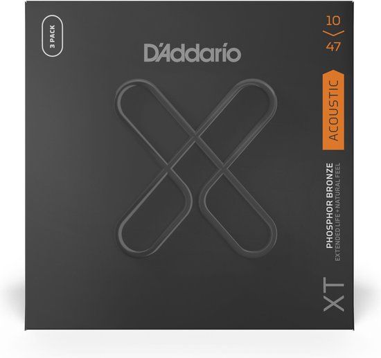 D'Addario XTAPB1047-3P XT 10-47 Akoestische gitaarsnaren - 3 sets