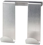 Fackelmann Dubbele haak voor Fackelmann Tecno deur RVS Grijs 9.50 cm