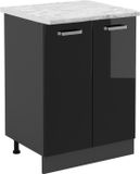 Vicco R-Line Keukenonderkast – 60 cm WB Marmer Zwart hoogglans