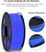 PLA-Plus filament - Filament pour imprimantes 3D FDM - Diamètre 1,75 mm - 1 kg - Tolérance ±0,02 mm - 330 mètres - Bleu clair