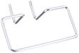 TEMPUR Matrashouder set D 3000 voor vrijstaand systeemframe, chroom, 6 stuks