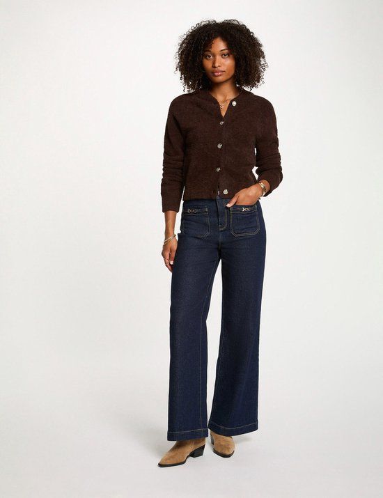 Morgan Long Sleeve Cardigan 252-Mpack Dark Brown