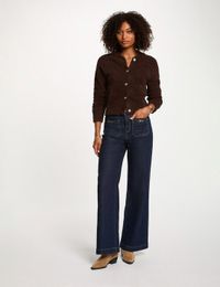 Morgan Long Sleeve Cardigan 252-Mpack Dark Brown